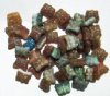 50 8mm Topaz White Green Marble Butterfly Beads